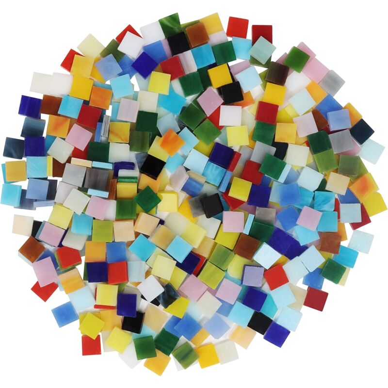 Kit Mosaïque En Verre 400g - 450 Tesselles Colorées Pour DIY - Décoration Intérieure/extérieure, Loisir Créatif Adulte