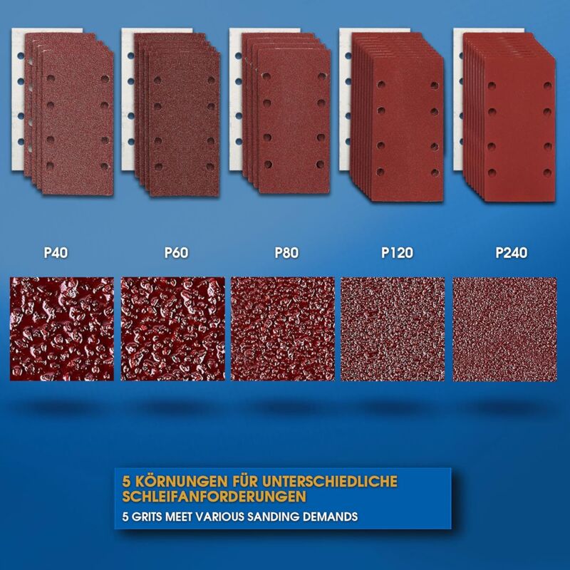 Feuilles abrasives 93 x 185 mm G100, lot de 10 pièces - B 2608606706 Feuilles abrasives 93 x 185 mm G100, lot de 10 pièces - B 2608606706