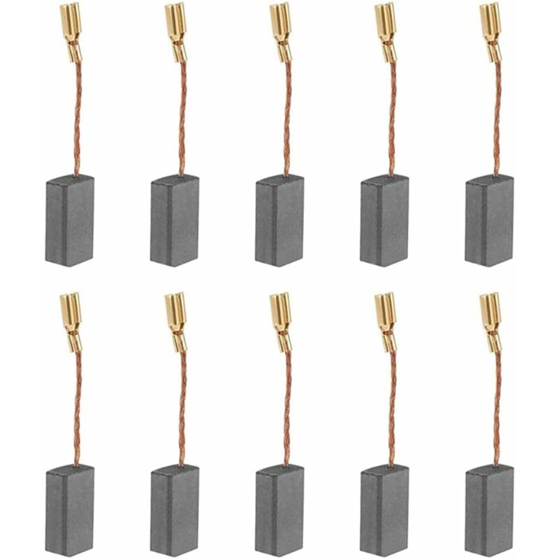SHOCRE 10 Balais De Charbon 4,5 X 6,5 X 20 Mm - Brosse Moteur Électrique Remplacement Universel