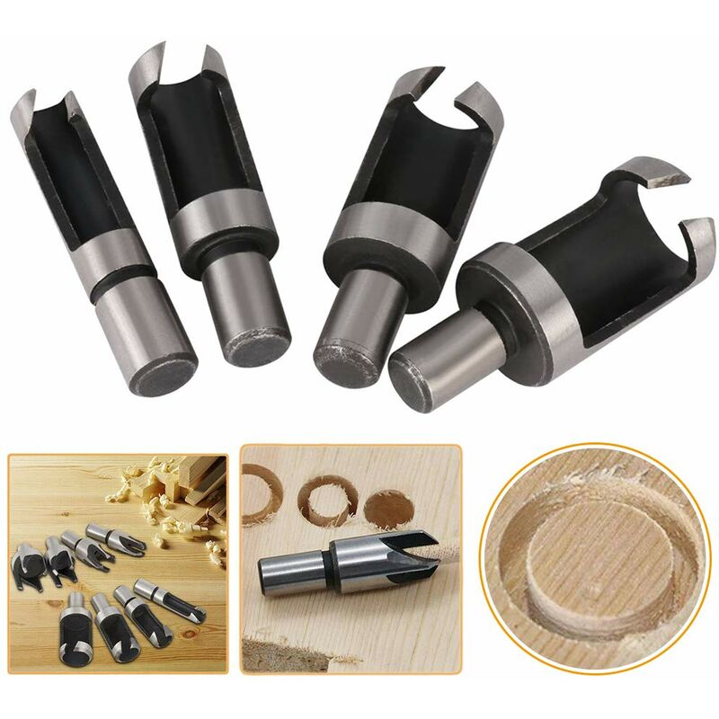 Jeu De 8 Fraises à Bouchonner Pour Bois - Diamètres 6,10,13,16mm - Neuf