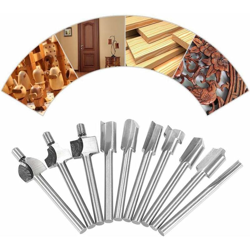 Lot De 50 Embouts De Routeur Droit #654 Pour Dremel - Tige 1/4" - Haute Vitesse