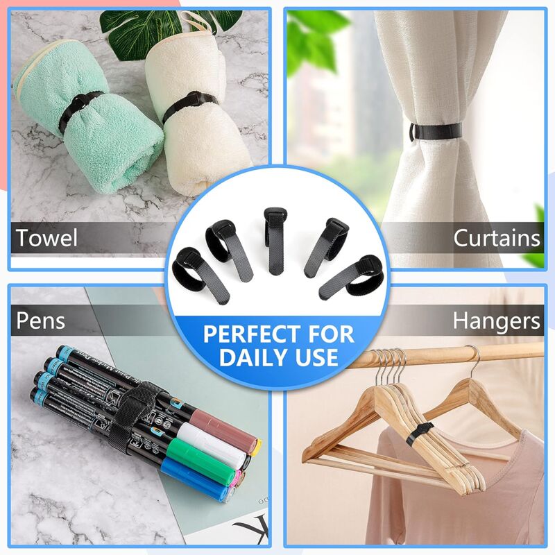 Lot De 100 Attaches Réutilisables En Nylon (blanc, 15,2 Cm