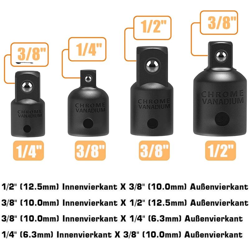 Acheter Adaptateur de douille à cliquet 1/4 3/8 1/2, douille universelle, support de foret hexagonal, convertisseur adaptateur de foret Acheter Adaptateur de douille à cliquet 1/4 3/8 1/2, douille universelle, support de foret hexagonal, convertisseur adaptateur de foret
