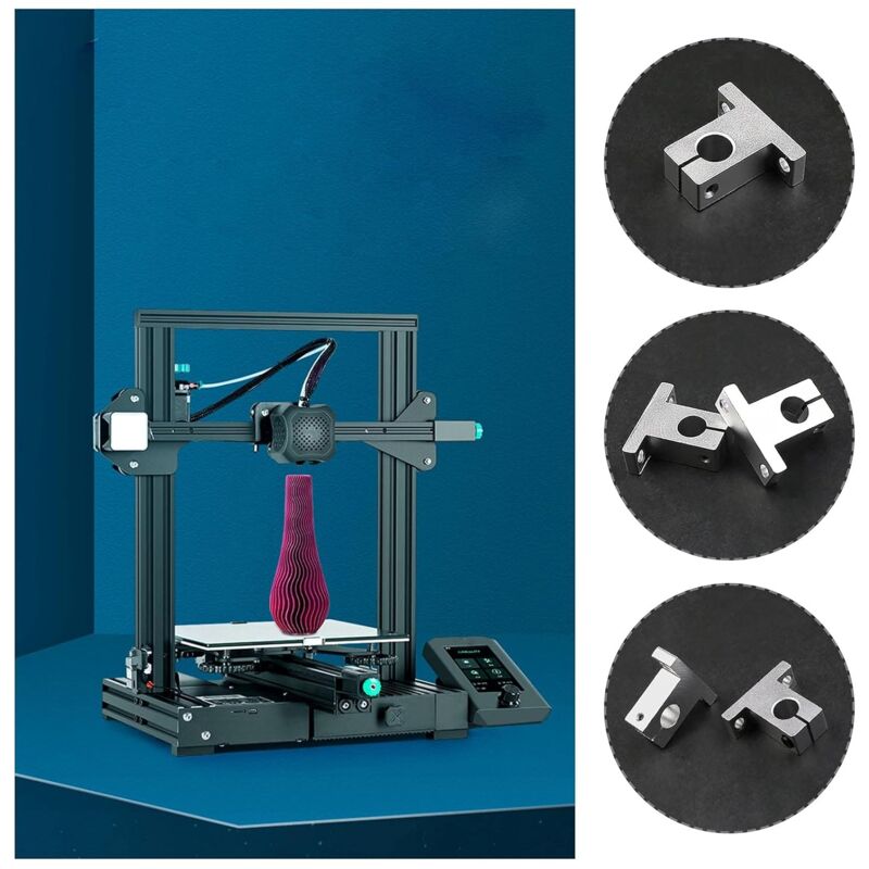 2pcs Guide Support d'Arbre de Rail Linéaire SHF12, Keenso Support de Roulement d'Arbre de