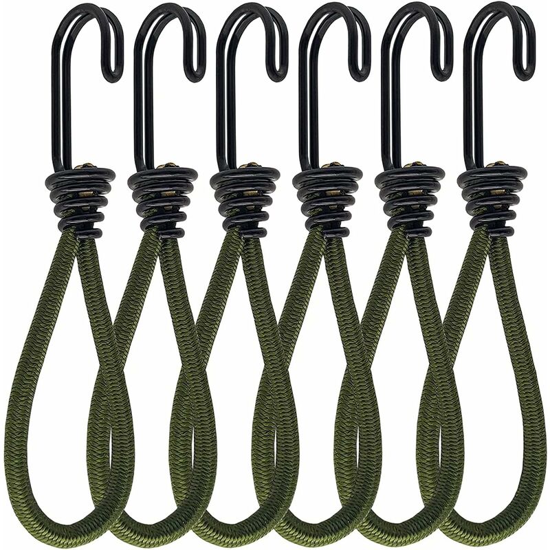Farerkass 25 Tendeurs Élastiques Avec Crochets - Sandow 25 Cm, Caoutchouc Résistant Pour Bâches, Camping, Fixation