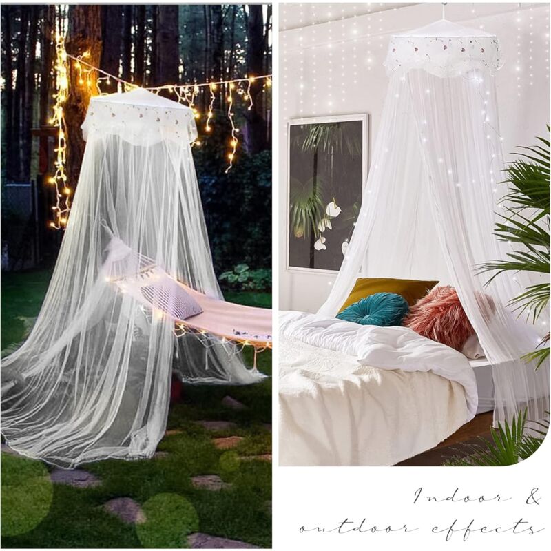 SONARIN Premium Ciel de lit pour enfants Dôme Rond,100% Coton