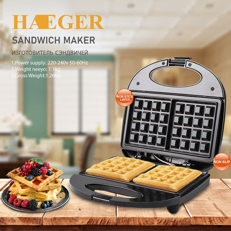 TRIOMPH ETF 1767 Gaufrier multifonction - Noir - Croque-monsieur et gaufrier