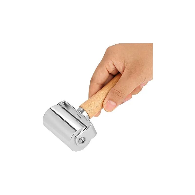 Pouleau en cuir,Poignée en bois Outils de plateau en cuir Presse de Pouleau en cuir,Poignée en bois Outils de plateau en cuir Presse de