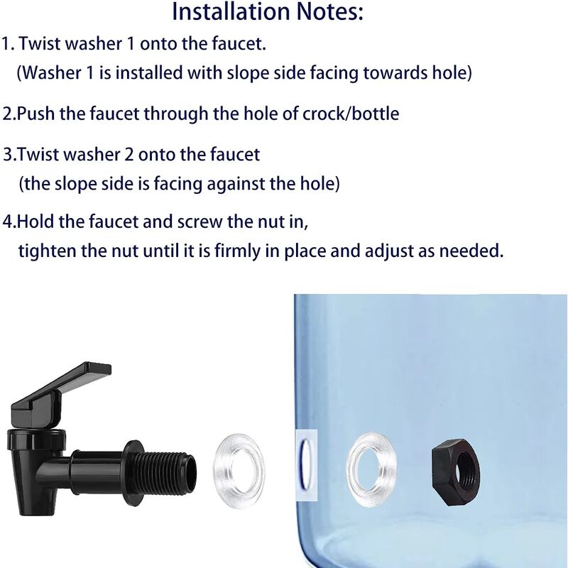 Robinet de Distributeur d'Eau - KZQ - 2pcs - Réutilisable