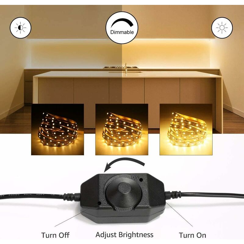Ruban LED Lepro 10M - Blanc Froid 6000K - Dimmable - 420 LEDs - Pour Meuble, Escalier, Cuisine