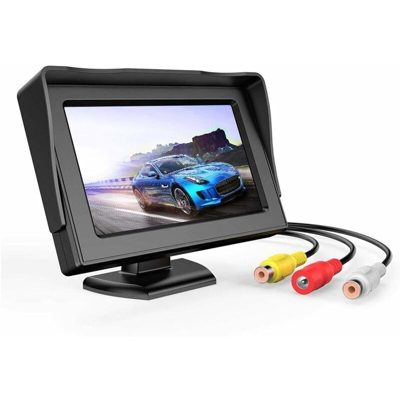Écran LCD de Caméra de Recul, 4,3 Pouces Caméra de recul avec écran  étanche, pour camionnette SUV, pour Voiture