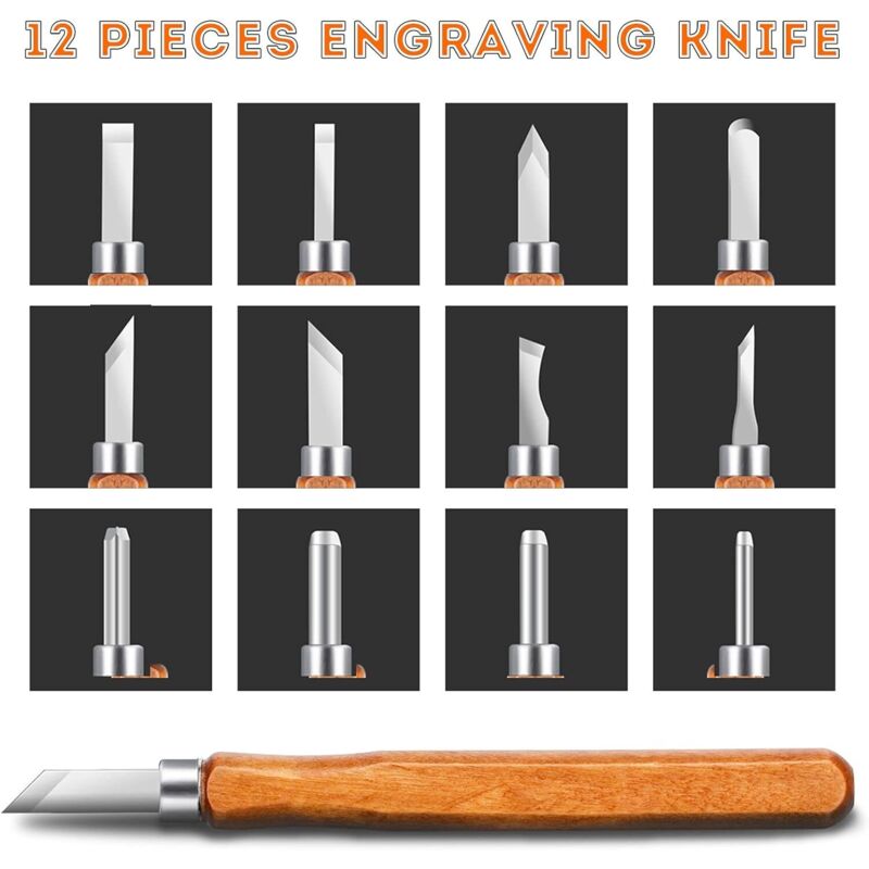 XiBany 1/4 Pièces Ensembles D'outils De Ciseau De Menuiserie Ciseau De Sculpture Sur Bois 6mm 12mm 18mm 24mm Travail Charpentier Bricolage Gadget Ciseaux