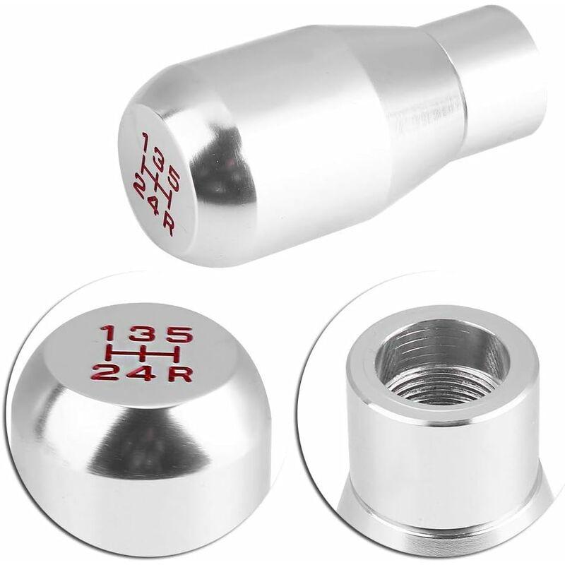 Pommeau Levier Vitesse Métal Chrome 5 Vitesses - Universel Pour Voiture Manuelle - SAILINE