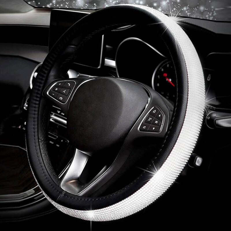 Autocollant Strass Volant Voiture - Bling Bling Logo Diamant Pour Mini Cooper - Décoration Intérieur