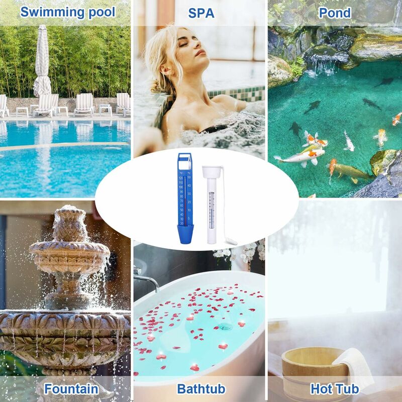 Thermomètre de piscine, thermomètre de piscine flottante, jauge numérique  de température de l'eau pour spa spa aquatique de bain d'étang