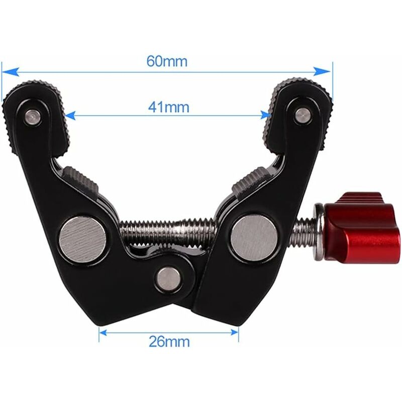Super Clamp Pince pour Trépied avec Filetage 1/4 et 3/8,Adaptateur de
