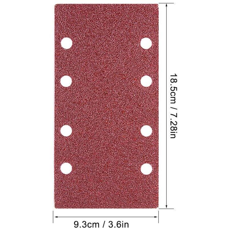 Lot 40 Feuilles Abrasives Velcro 93x185 Mm - Grains 60 à 1000 - Pour Ponceuse Orbitale, Bois, Métal, Peinture