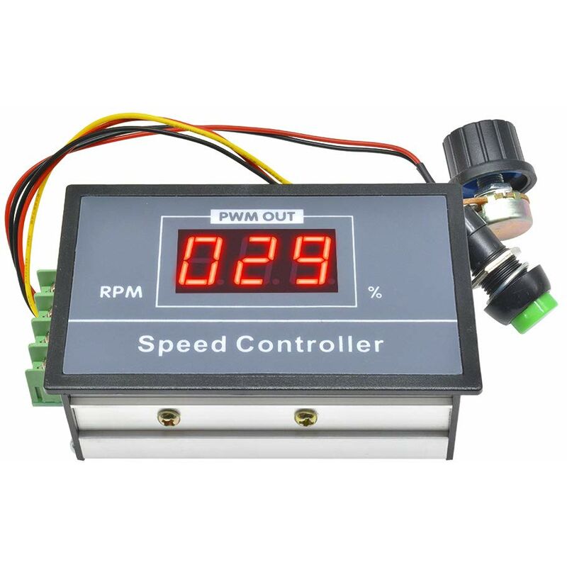 Contrôleur De Vitesse De Moteur à Courant Continu, 9-60 V DC 20 A Haute Puissance Régulateur De Vitesse Du Moteur à Courant Continu PWM Continu Régulateur De Vitesse Variable Commutateur Planche
