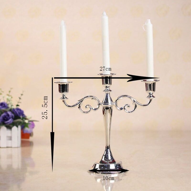 Lot 3 Bougeoirs Coniques Dorés Mats - Chandeliers Métal 10