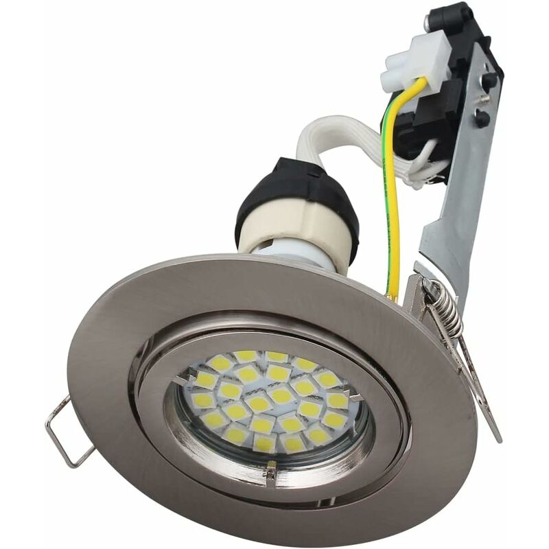 Lot De 6 Porte-lampes GU10 En Céramique - Avec Bornier Et Câble, Pour Spots LED/halogène, 250V