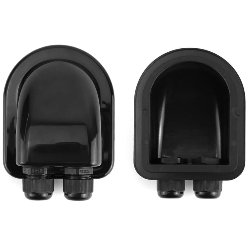 Passe-toit Solaire HUAZIZ Noir - Presse-étoupe Câble ABS étanche IP68 - Pour Camping-car Bateau