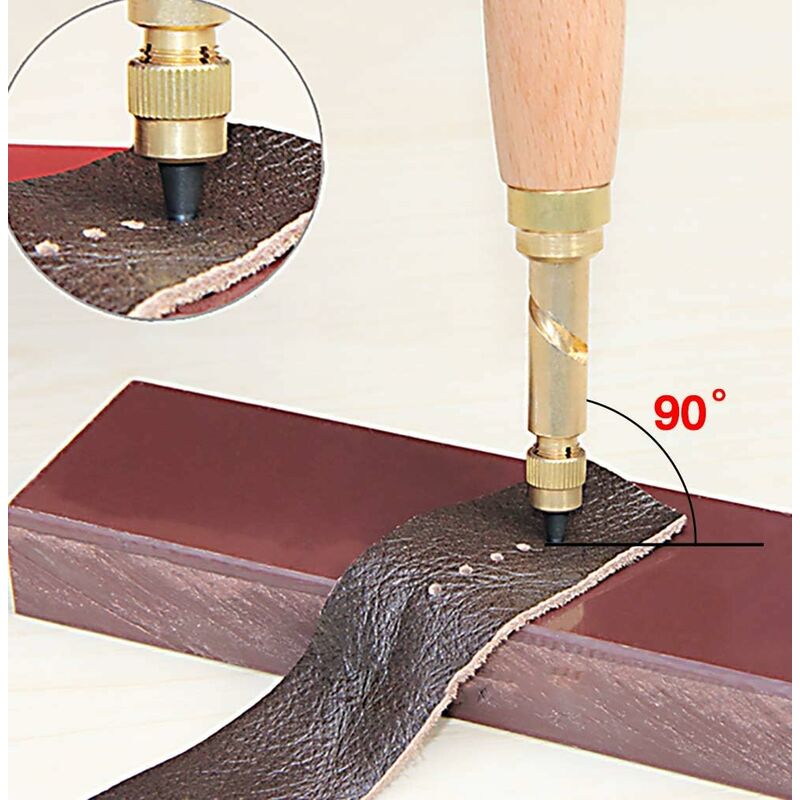 Perforatrice à vis pour cuir automobile, 6 pointes, tailles 1,5 à 4 mm,  perforatrice remplaçable