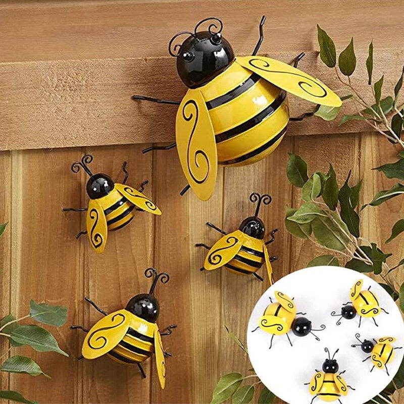 Figurine Abeille En Bronze - Décoration De Bureau Ancien - 4,7 X 3,2 Cm - Fait Main