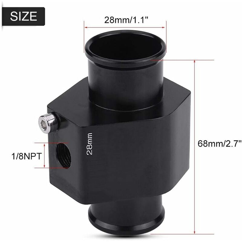 EBTOOLS Jauge De Température De L'eau 12 V Kit De Compteur De Température De Liquide De Refroidissement à Eau Universel Jauge De Température De L'eau 7 Couleurs Affichage LED 52 Mm 12