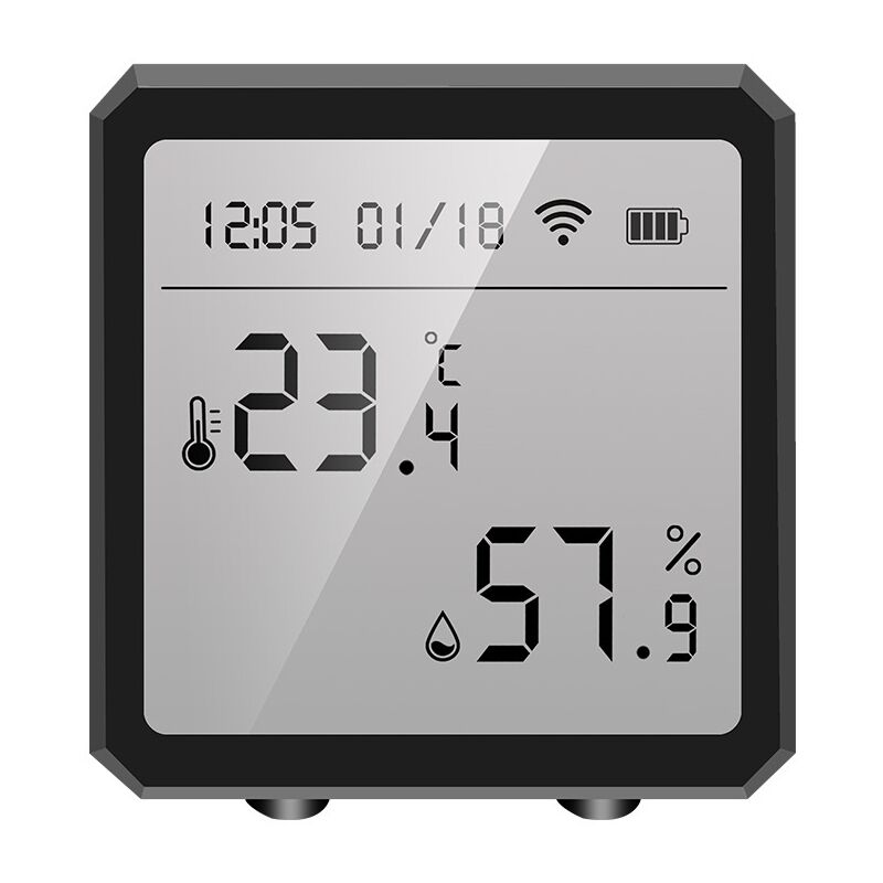 Capteur d'humidité et de température Tuya WiFi, pour Alexa et Google  Assistant, hygromètre, thermomètre, horloge de Table, vie intelligente,  maison connectée - AliExpress