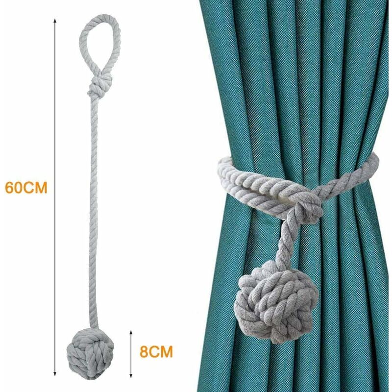 SENGLIDA Lot de 2 Embrasses de Rideau à Tête Ronde - Crochets Muraux - Porte -Vêtements, Manteau, Chapeau, Porte-Serviettes - Blanc SENGLIDA Lot de 2 Embrasses de Rideau à Tête Ronde - Crochets Muraux - Porte -Vêtements, Manteau, Chapeau, Porte-Serviettes - Blanc
