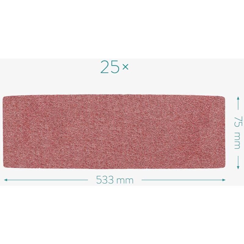 Kozelo 24 Pcs Bandes Abrasives 25mm X 762mm 60/80/120/150/240/400 Grain