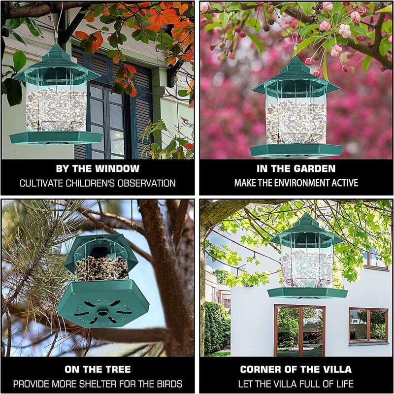 Mangeoire à Oiseaux à Suspendre, Plateau à Graines à