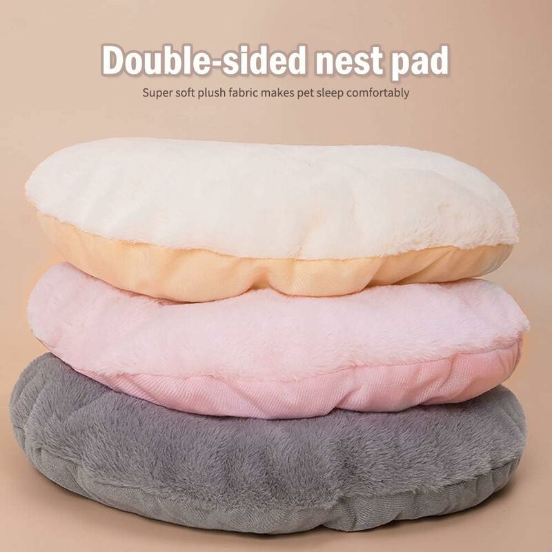 Grotte/Niche Douillette Pour Chat Et Petit Chien - Lit D'Hiver En Flanelle Épaissie Avec Coussin Amovible - Maison Chaude Intérieure