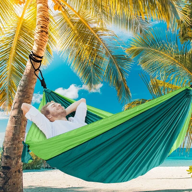 Hamac De Camping, Hamac D'extérieur 190 X 100 Cm, Capacité De Charge Maximale De 150 Kg Pour Les Voyages Jardin Et Plage 97361055