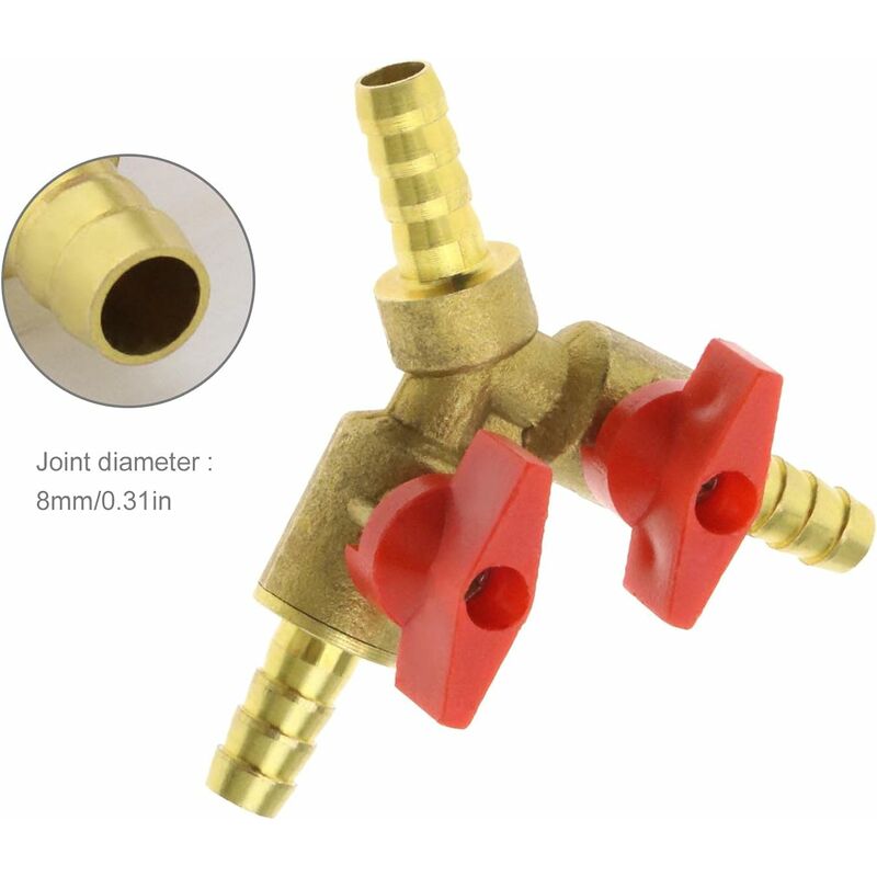 Adaptateur Tuyau Laiton 2 Pièces - Mâle 3/8" évasé Vers Femelle 1/2" - Marque Uxcell