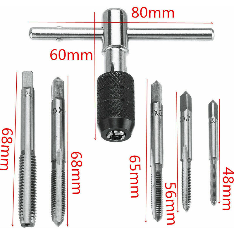 Kit De 5 Tarauds HSS Titane - M3 M4 M5 M6 M8 - Parfaits Pour Filetage Et Réparation
