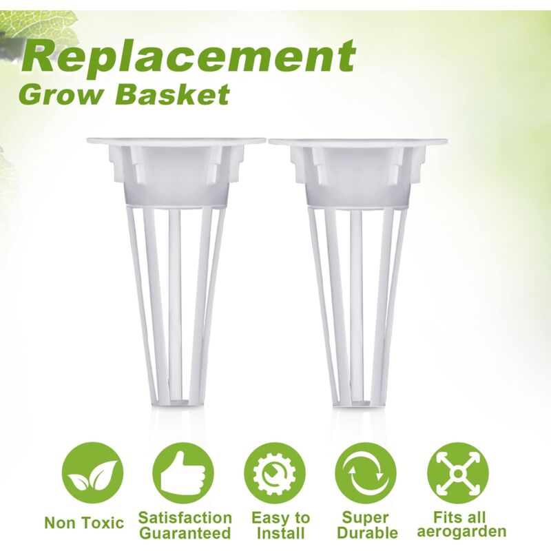50 Pièces Paniers Hydroponiques 8cm - Pots De Plantation Maille Plastique Noir
