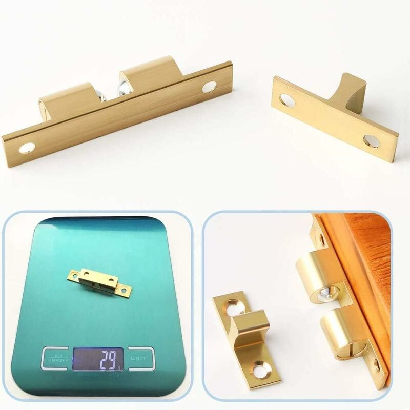 SUPVOX - Lot De 2 Loquets Double Bille En Inox Pour Portes D'armoire Et Placard - Idéal Pour Yacht, Bateau, Rangement Marine - 8