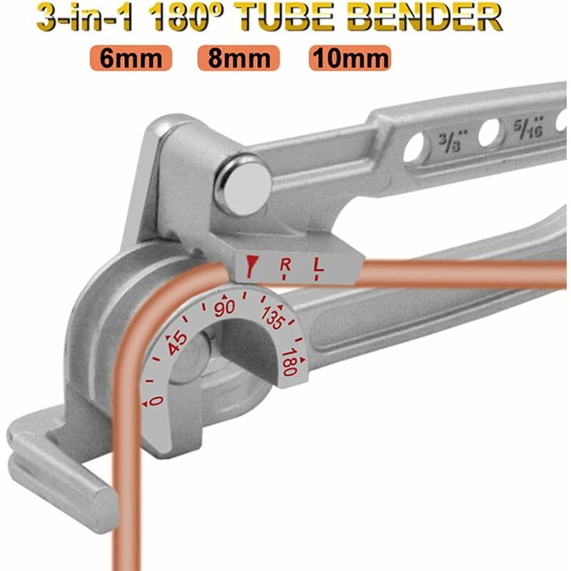 Cintreuse De Tubes Manuelle 180° 5/16" – Acier Inoxydable Robuste, Poignée Ergonomique Pour Cuivre Et Inox