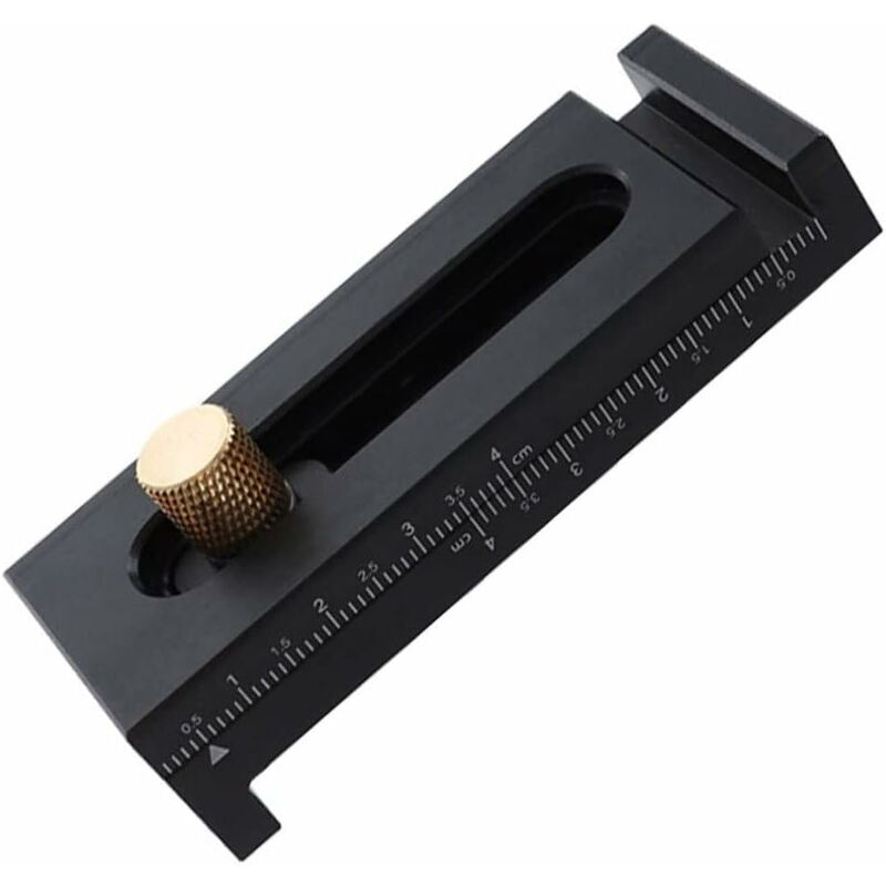 Jauge De Profondeur Pour Défonceuse Et Scie à Table - Gamme 0-58 Mm, En Aluminium Anodisé, Guide De Précision Avec Marquage Central