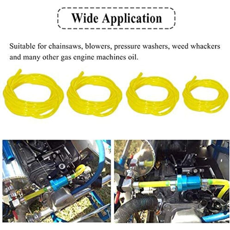 4 Morceaux de Tuyaux d'Essence Longueur 1,5 M Ligne de Carburant