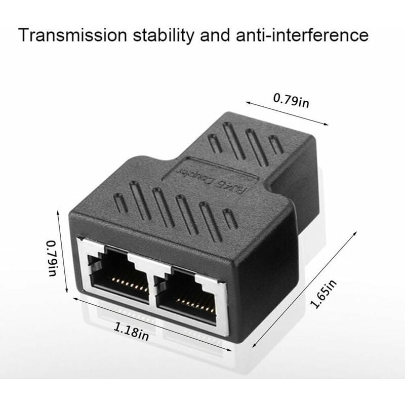 Adaptateur Répartiteur Rj45 Lan Ethernet Prise De Câble Réseau Port Femelle  》