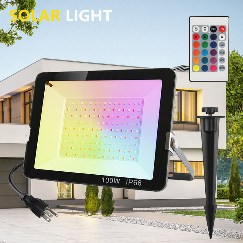Projecteur LED RGBCW intelligent avec télécommande ou