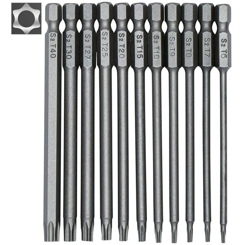 Embout De Tournevis Torx Magnétique T8 à T40 - Tige Hexagonale Pour Fixation Précise