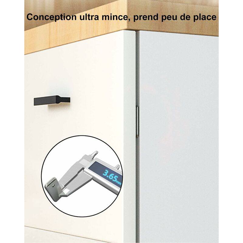 Aimant Porte Placard Loquet Magnetique 2 Pièces Ultra Mince Loqueteaux  Magnétiques en Métal à Coller Aimant Fermeture Adhésif Aimant Puissant pour  Porte Coulissante Tiroirs Fenêtre Armoire etc : : Cuisine et Maison