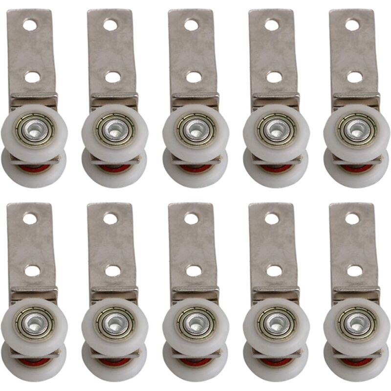 Sourcingmap 1.1" Rouleau Double Porte Coulissante Vitre - Poulie Roue 2 Pièces