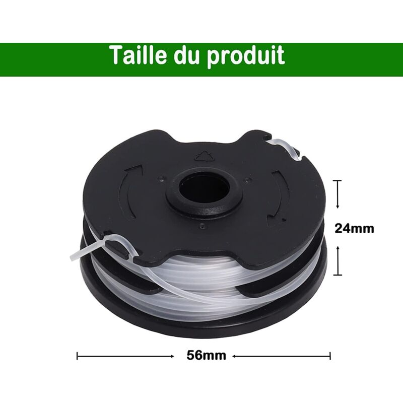 Bobines De Fil En Nylon Pour Tondeuse à Gazon Worx, 6 Pièces, WA0007