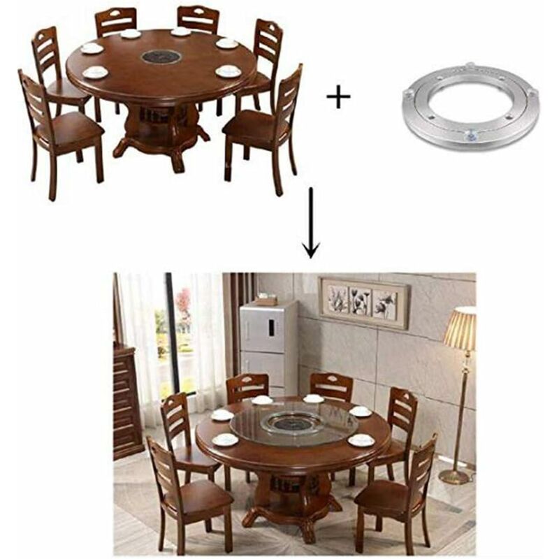 Tourne-Disque Rotatif Rotatif à 360 Degré Plateau Pivotant TV Support Pivotan