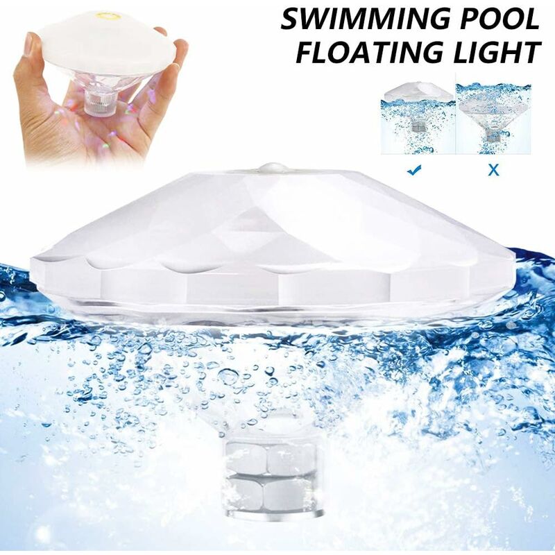 Lumières Flottantes LED Esoes Pour Piscine Ou Bain - 7 Modes Couleurs, Étanches
