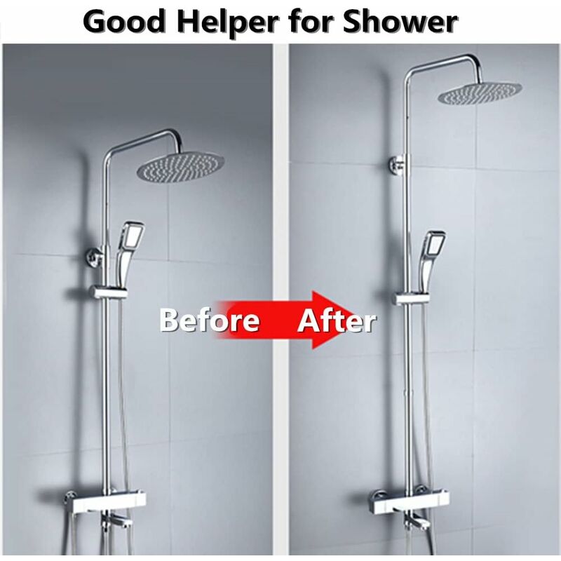 Bras D'extension De Pomme De Douche Mural En Acier Inoxydable, 15-52cm, Tuyau D'extension De Pluie, Base De Support De Douche, Accessoires De Salle De Bains